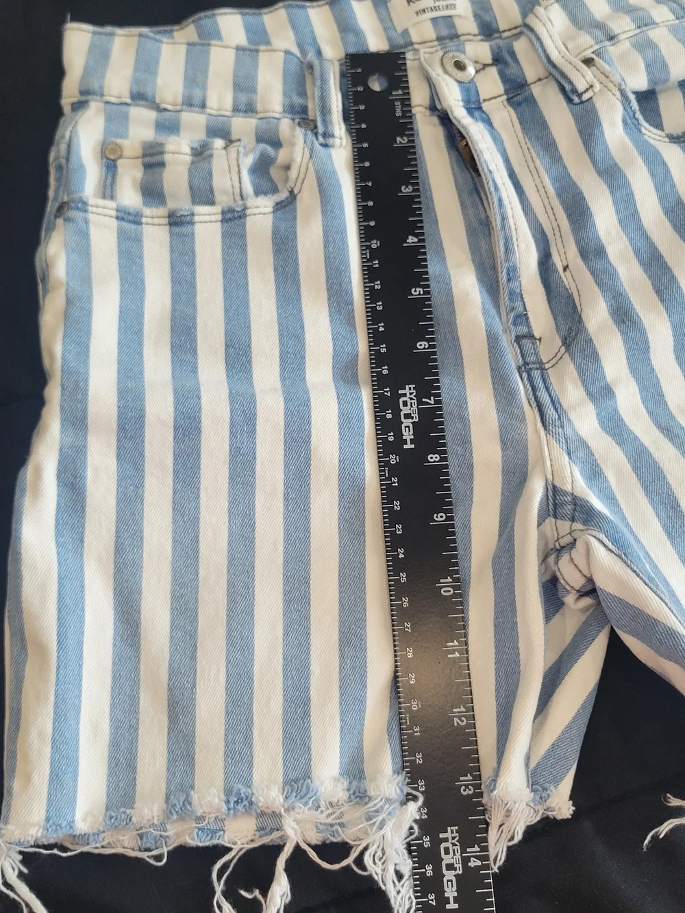 Kensie Blue & White Striped Distressed The 